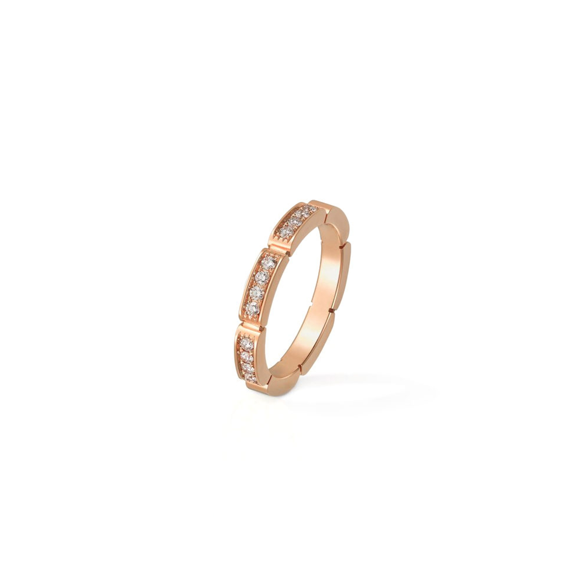 CARTIER MAILLON PANTHÈRE WEDDING BAND, HALF-PAVED B4221200 CARTIER MAILLON PANTHÈRE WEDDING BAND, HALF-PAVED B4221200